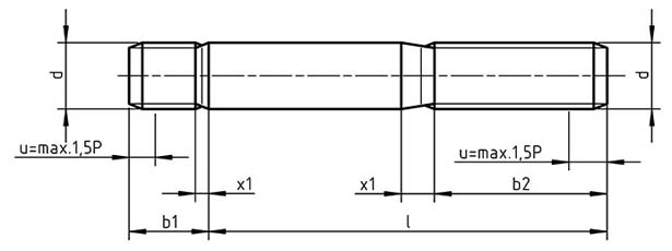 DIN 938 with Engagement Length 1 x D