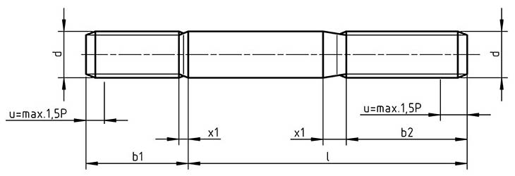 DIN 940 Studs, With Engagement Length 2,5 x D DIN 940 Studs, With Engagement Length 2,5 x D